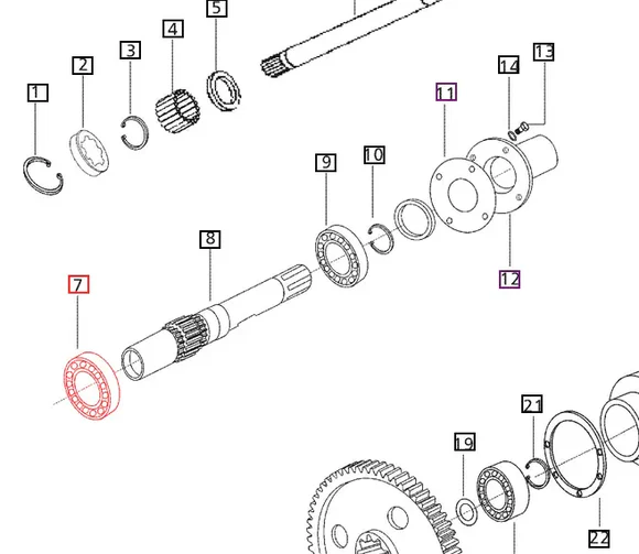 Mahindra Tractor Drive Shaft Bearing