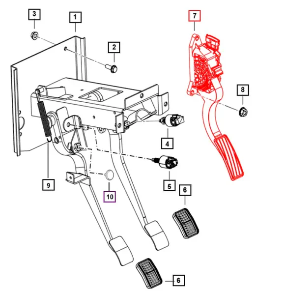 Mahindra Roxor Accelerator Pedal Assembly