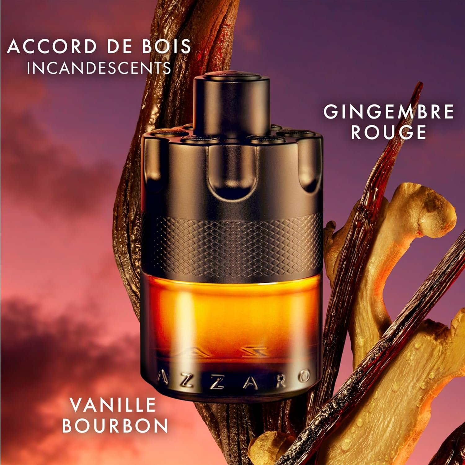AZZARO The Most Wanted Parfum Pour Lui (100 ml) - Parfum Homme - Fougère Ambré Épicé - Gingembre, Vanille Bourbon & Bois Ambré - Tenue Longue Durée - Spray Vaporisateur