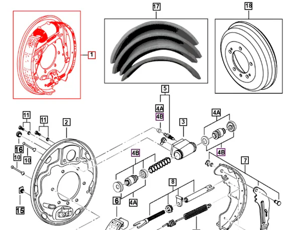 Mahindra Roxor Rear Brake Assembly Left Hand LH
