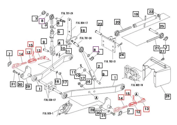 Mahindra Tractor 3 Point Check Chain Assembly