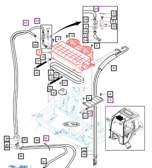 Mahindra Tractor HVAC Assembly