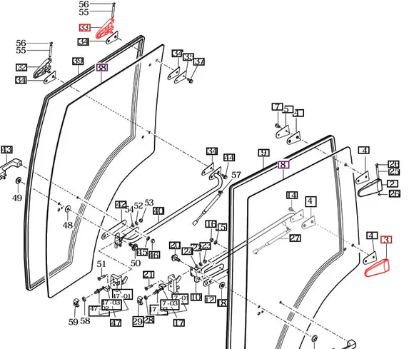 Mahindra Tractor Cab Door Hinge