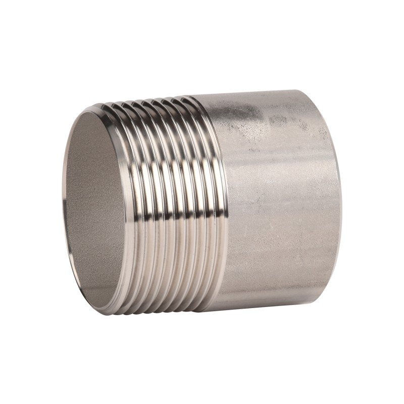 Embout inox mâle à souder longueur 50mm filetés