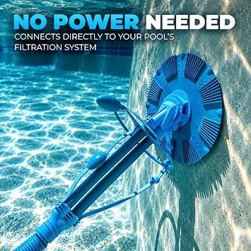 Automatique Aspiration Nettoyeur De Piscine, Balayeuse Sous Vide De Piscine Avec Conception D'escalade Murale, Système De Nettoyage De Piscine À Flux Élevé Avec Tuyau Pour Piscines Au Sol, Bleu