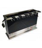 Cuiseur à œufs sofracolor noir et inox 6 paniers