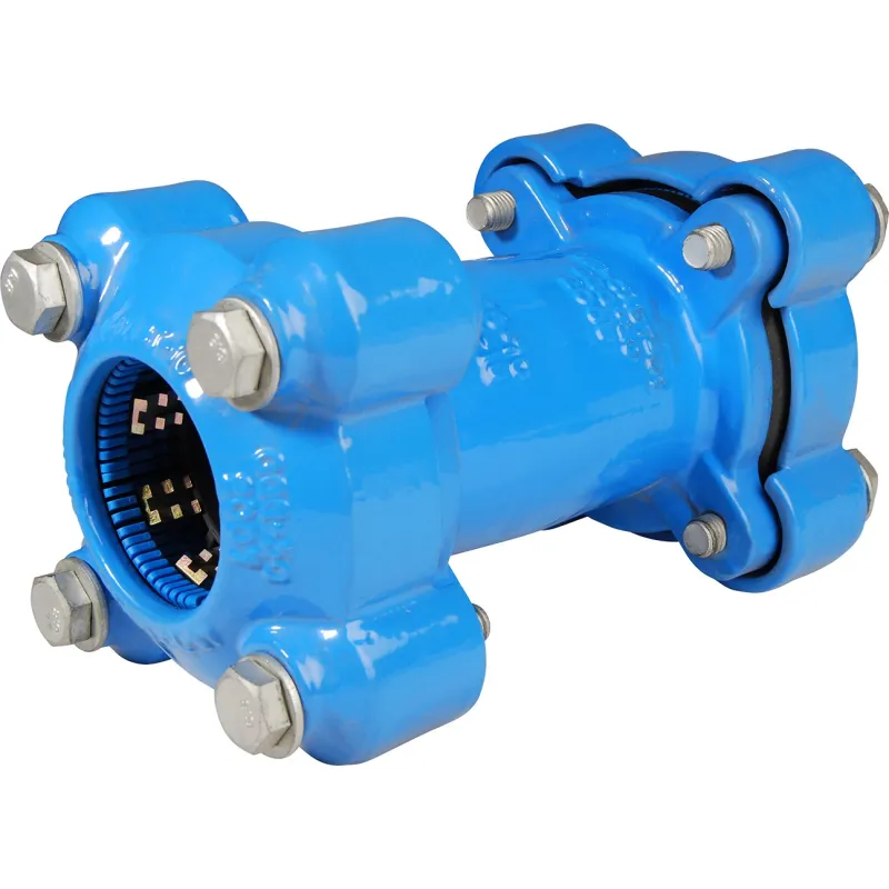 Manchon fonte à serrage extérieur pour tubes rigides avec bague autobloquante