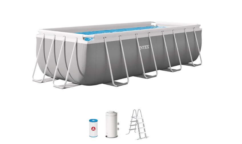 Intex kit Piscine Prism Frame Rectangulaire Tubulaire (l) 4,00 x (l) 2,00 x (h) 1,22m