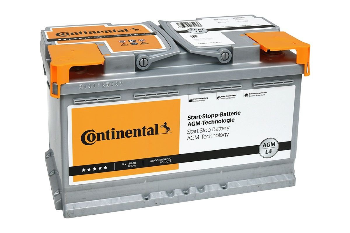 Continental L4 Batterie 12V 80Ah 800A Batterie AGM