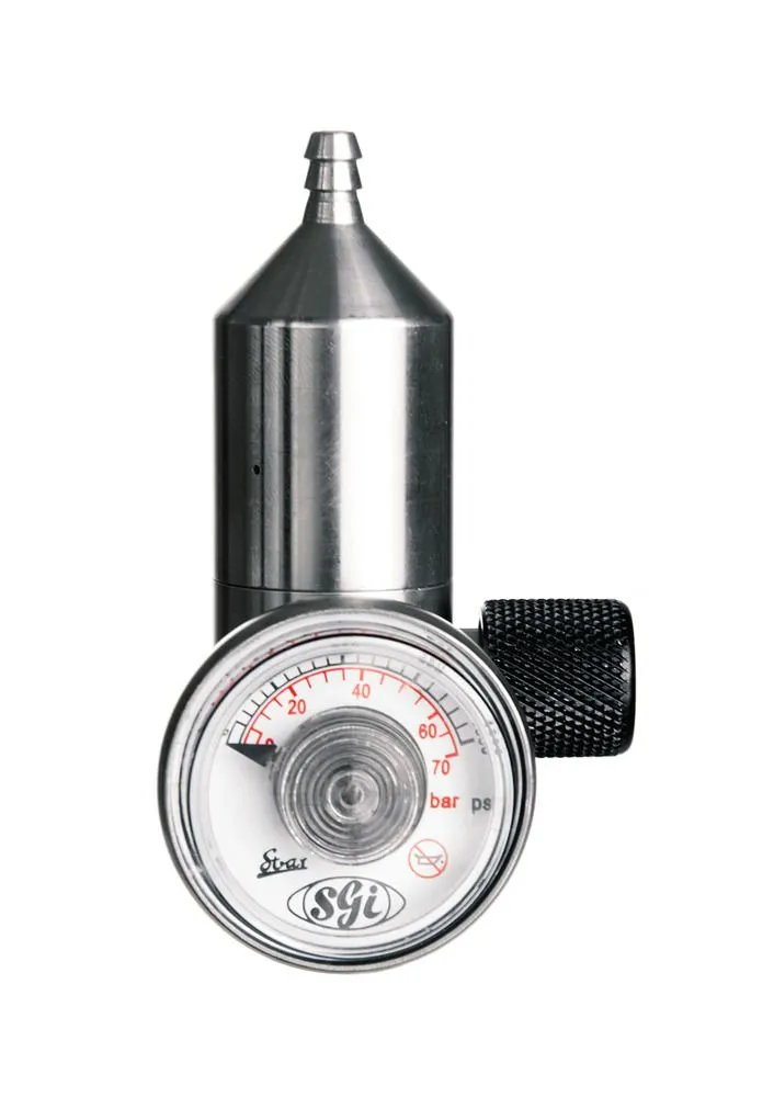 Valve de régulation Dräger, en inox, spécialement pour Cl2, 0,5 L/min