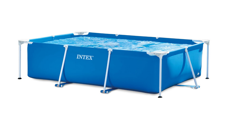 Intex Piscine Metal Frame Junior Rectangulaire Tubulaire (l) 2,60 x (l) 1,60 x (h) 0,65m