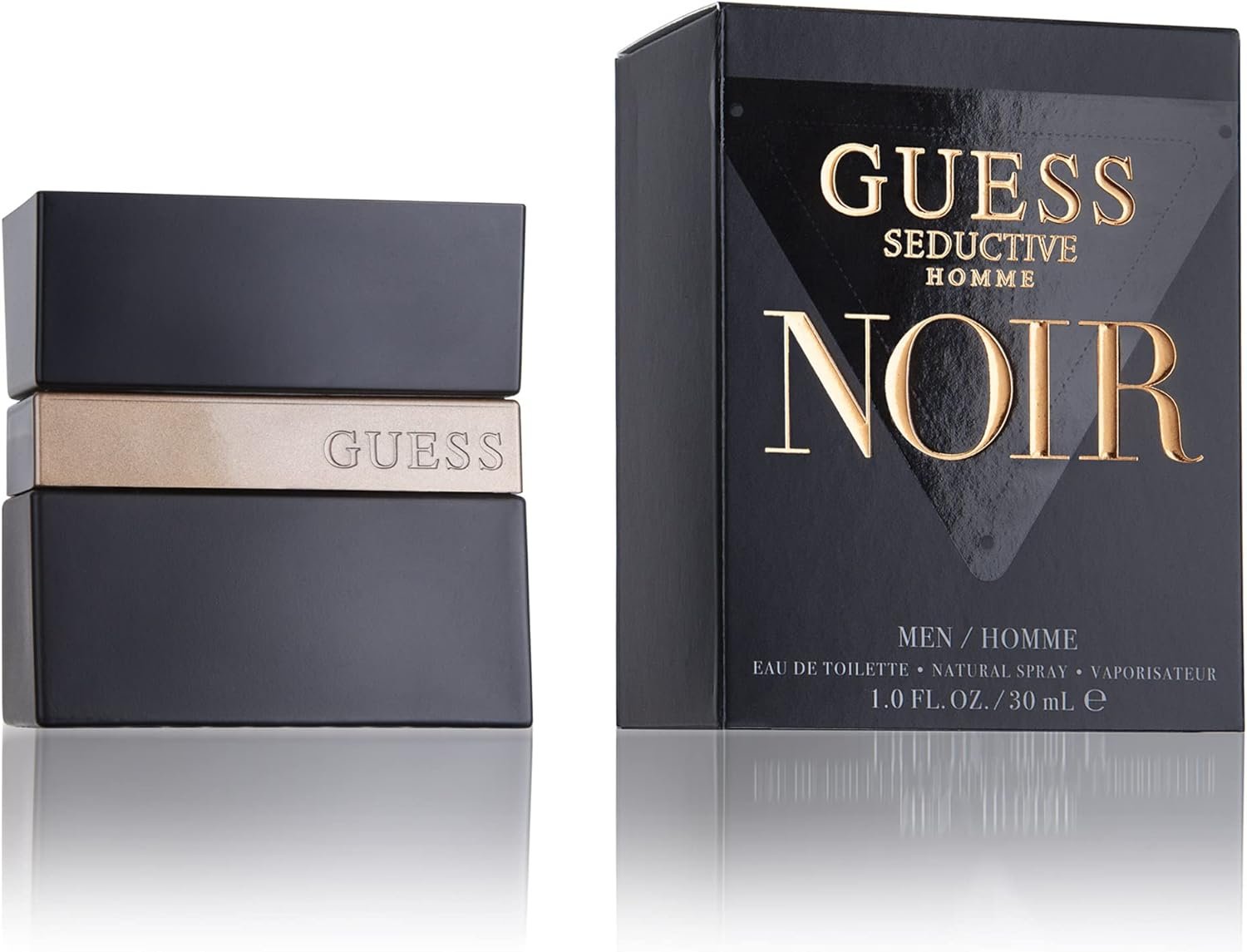 Guess Seductive Noir, Eau de Toilette, Parfum Homme, Oriental Fougère Épicé, Parfum Sensuel Longue Durée, 30 ml