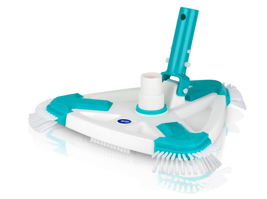 GRE 40016N Balai Triangulaire Rotatif avec Brosse, Blanc, 25 x 26 x 11 cm