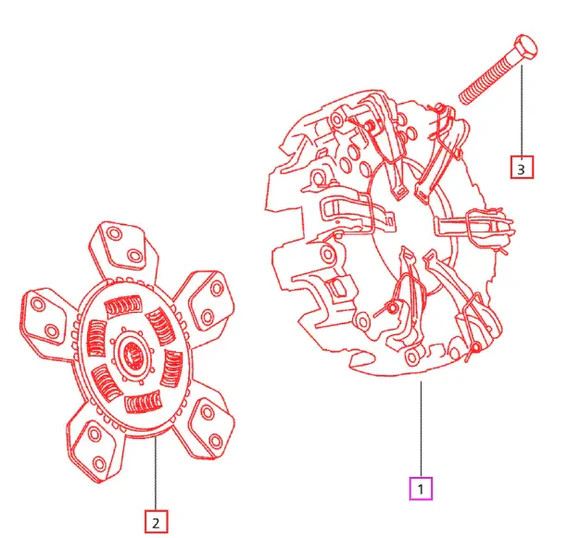 Mahindra Tractor 4565 Clutch Assembly Kit