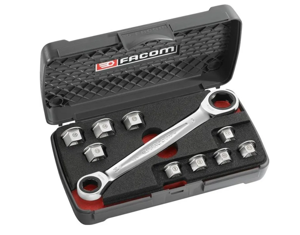 Coffret De Clés Polygonales à Cliquets 11 en 1 - FACOM - 464.J1APB