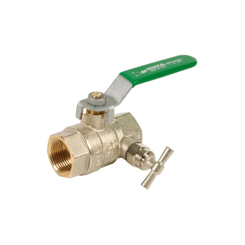 Vanne à sphère laiton titré CW617N femelle - femelle à purge