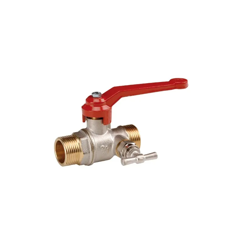 Vanne à sphère laiton titré CW617N à purge mâle - mâle