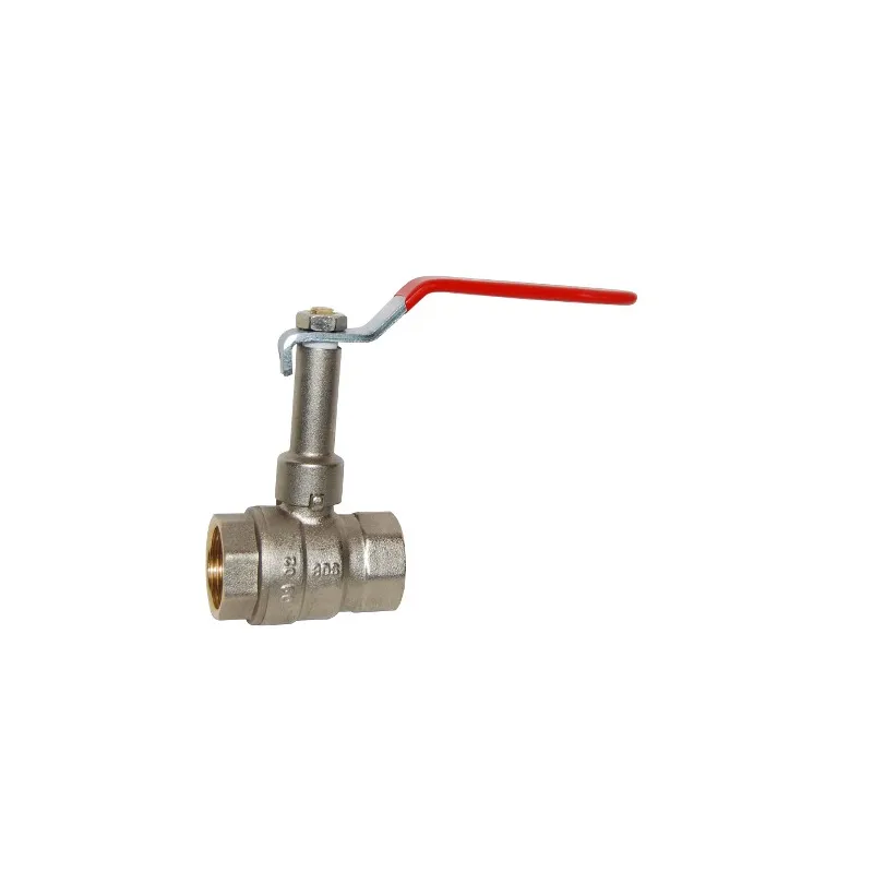 Vanne à sphère laiton titré CW617N femelle - femelle certifiée avec prolongateur