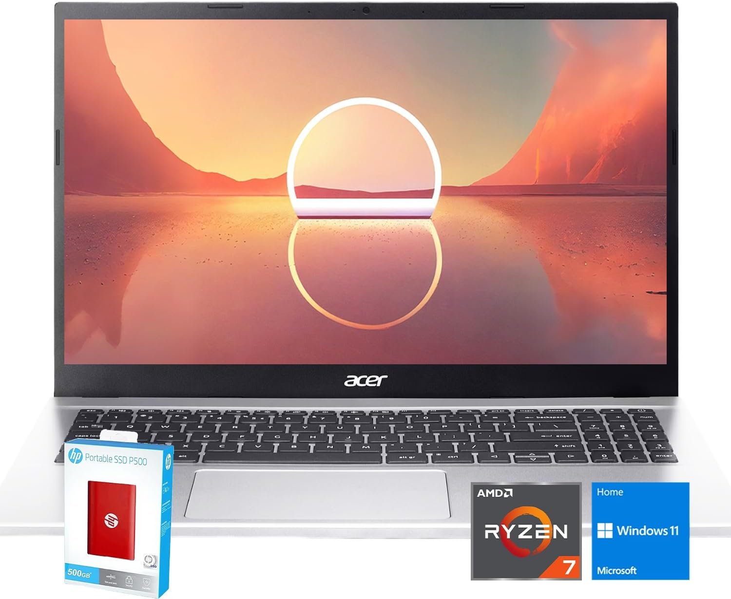 Acer Ordinateur Portable Aspire 3 | Écran 15,6" FHD, 8 cœurs, RAM 16 Go | SSD 1 To