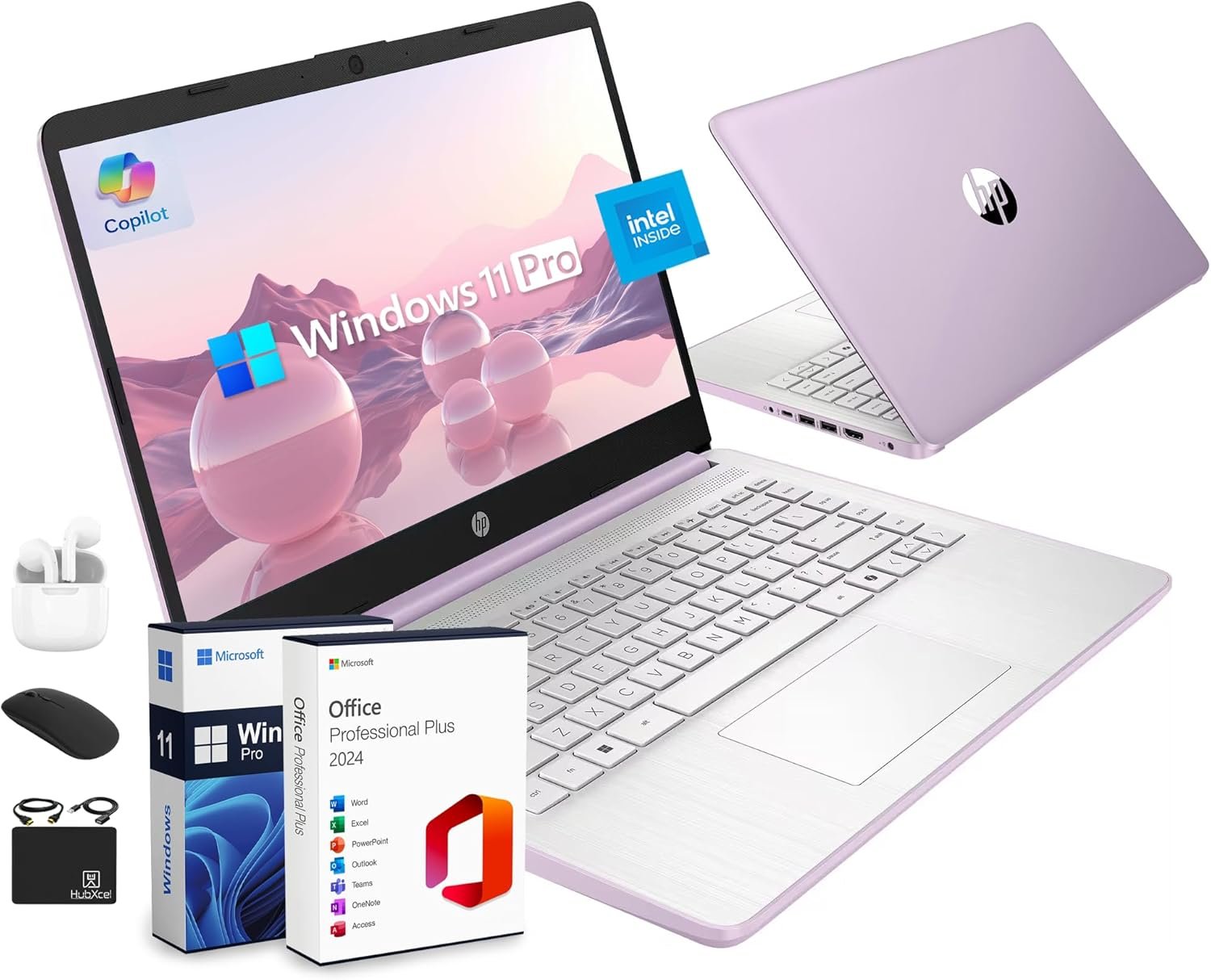 HP Ultrabook 14 – Ordinateur portable pour affaires, études et usage domestique (2025), RAM : 16 Go, Stockage : 628 Go