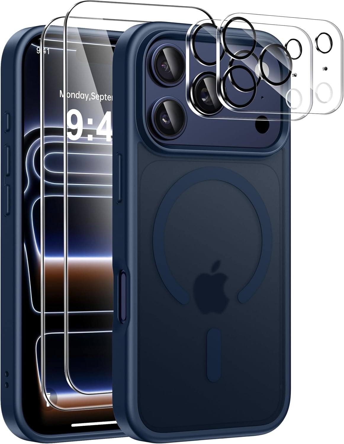 ivencase Magnétique Coque pour iPhone 17 Pro avec 2 Verres Trempés et 2 Caméra Protecteur