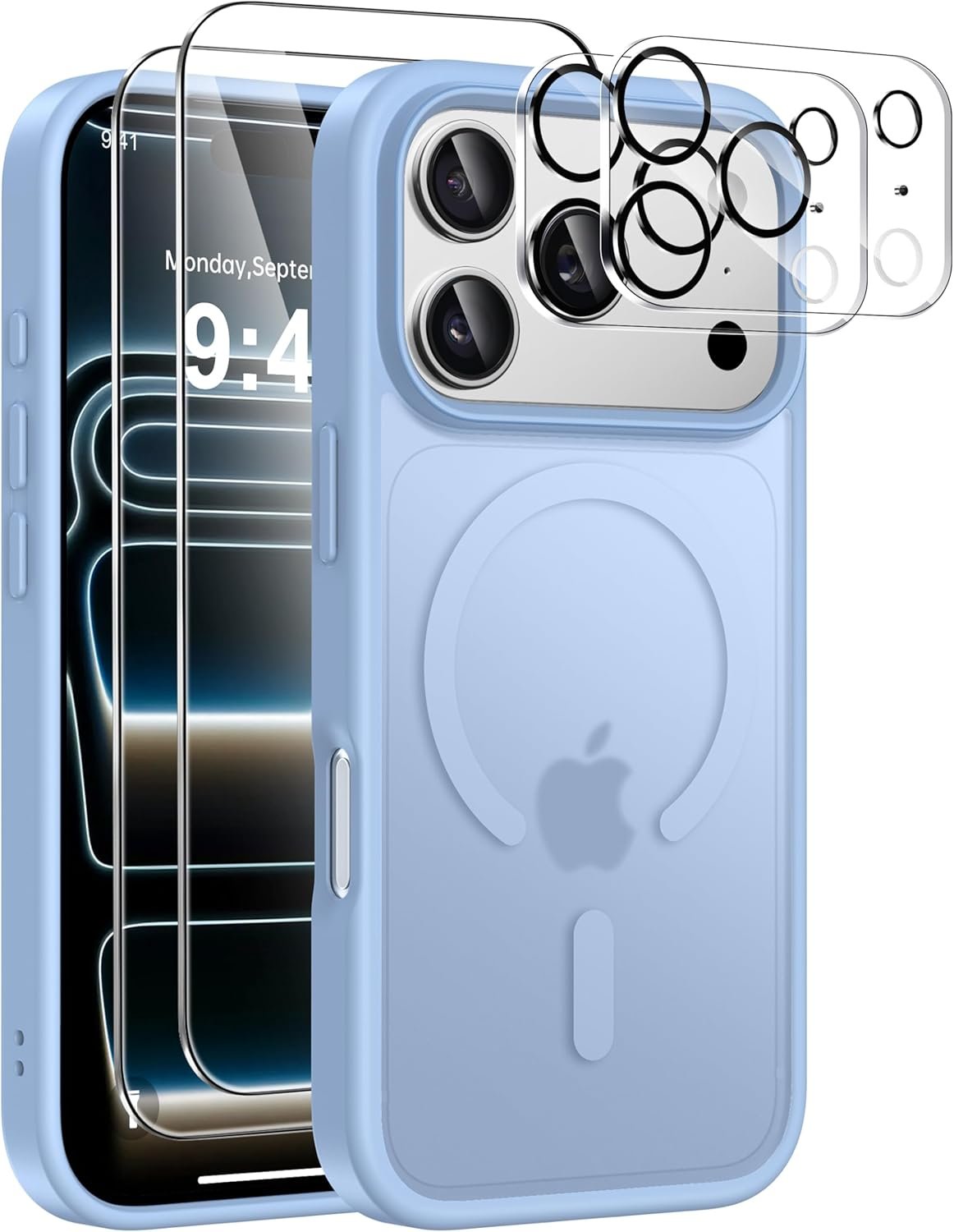 ivencase Magnétique Coque pour iPhone 17 Pro avec 2 Verres Trempés et 2 Caméra Protecteur