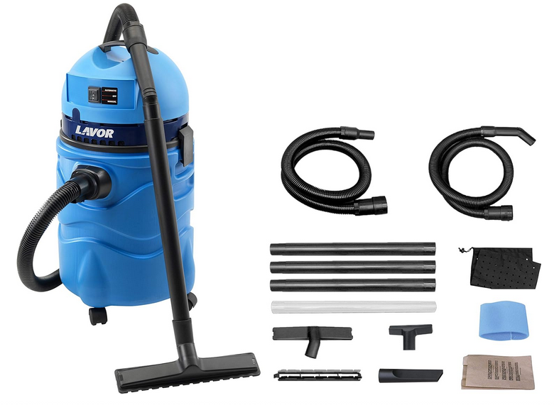 Lavor Swimmy Aspirateur pour Piscines, pour Nettoyer Les Sols de Tous Les Types de Piscines. 1600 Watt Max, 27 kPa, 70 l/s, Réservoir 20 litres Bleu Clair