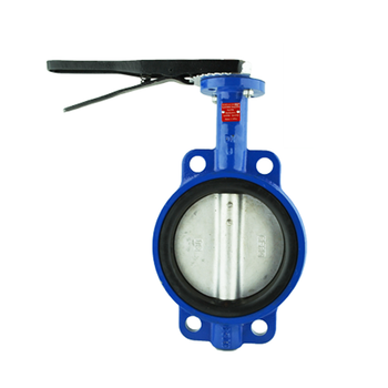 6" Wafer Style Butterfly Valve Epoxy Coated Iron with 316 Stainless Steel Disc, Lever Operator