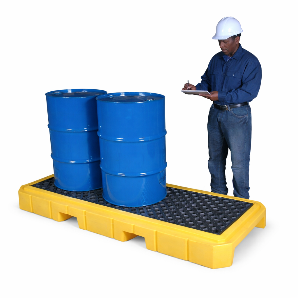Palette de rétention P3 Plus – 9627 – 3 fûts avec vidange