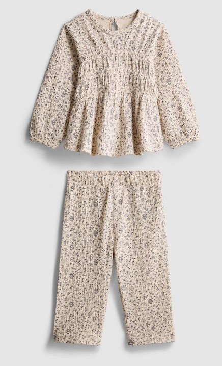 0–36 mois Haut à Manches Longues et Pantalon Floral