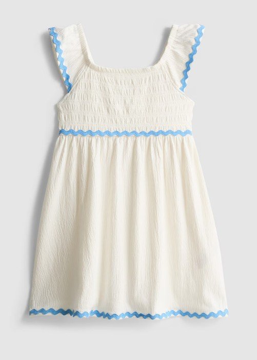 1–9 ans Robe à Smocks avec Ruban Croquet