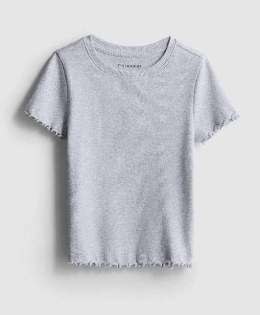18 mois–8 ans | T-shirt côtelé à finitions ondulées