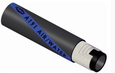 Dixon Hose - Rubber - Air/Wat Delivery - Black - 300Psi - 25mm (1") x 20m- A191025020