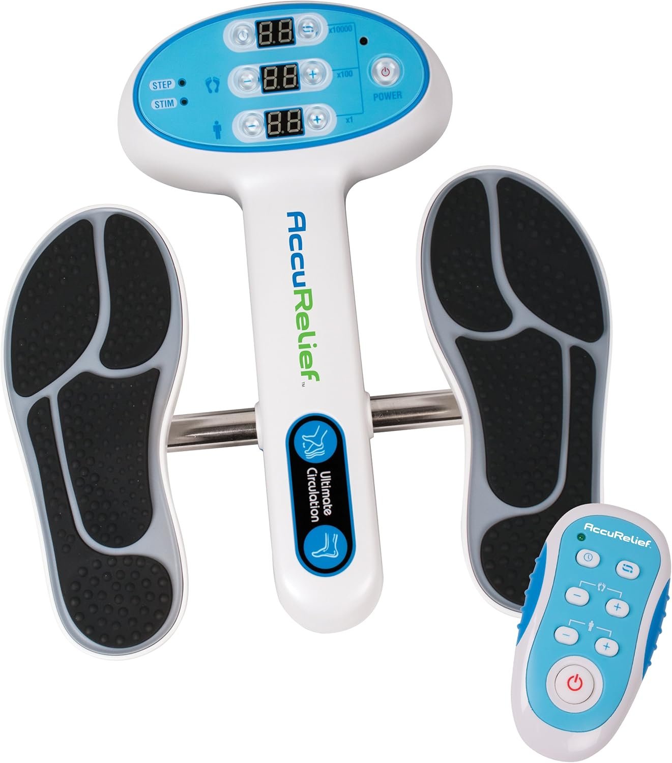 AccuRelief Ultimate Foot Circulator avec Télécommande – Stimulateur EMS/TENS pour Pieds & Jambes (ACRL-5500)
