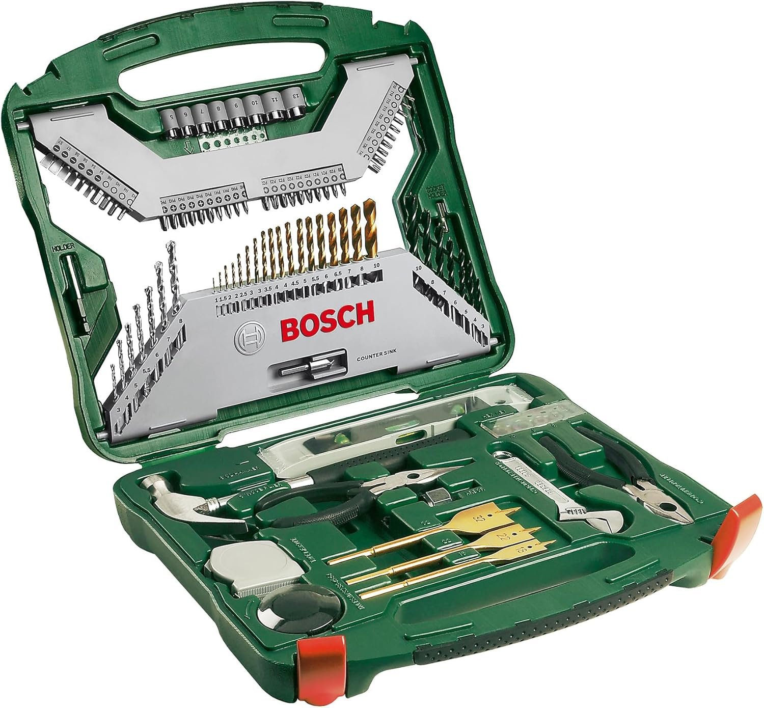 Bosch 103 pièces Ensemble de forets et de tournevis en titane X-Line