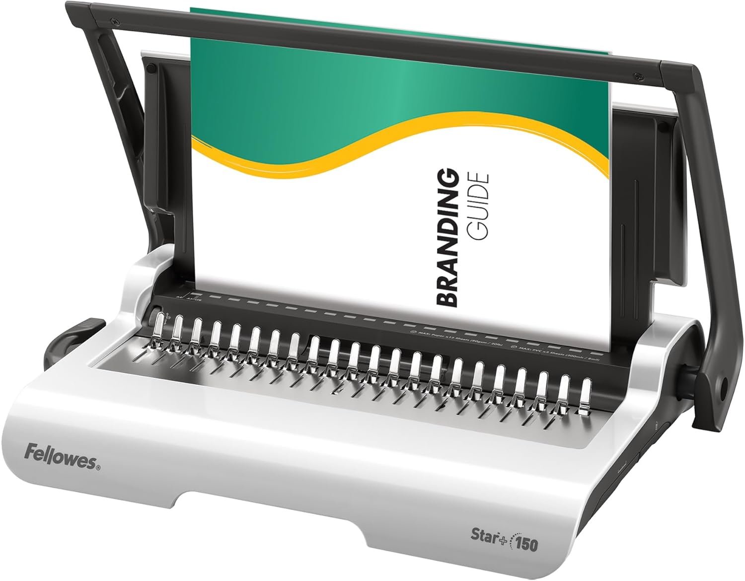 Machine à relier avec rangement – Perfore 15 feuilles A4 – Reliure manuelle à anneaux plastique – Relie jusqu’à 150 feuilles