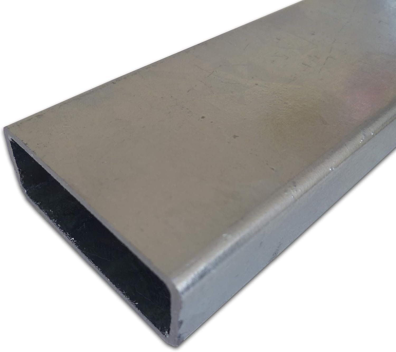 Tube rectangulaire ST37 - En acier galvanisé - 60 x 40 x 3 mm - Longueur de 1 500 mm + 0/-5 mm - Noir - Profil creux en acier brut galvanisé