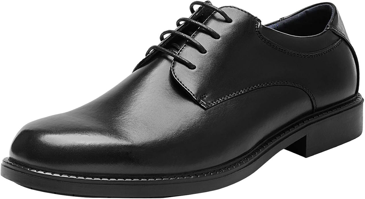 Bruno Marc Chaussure Homme Ville Chaussures Oxfords pour Hommes à Lacets Classique pour Entreprise Officiel Noir DOWNING-02 Taille 46