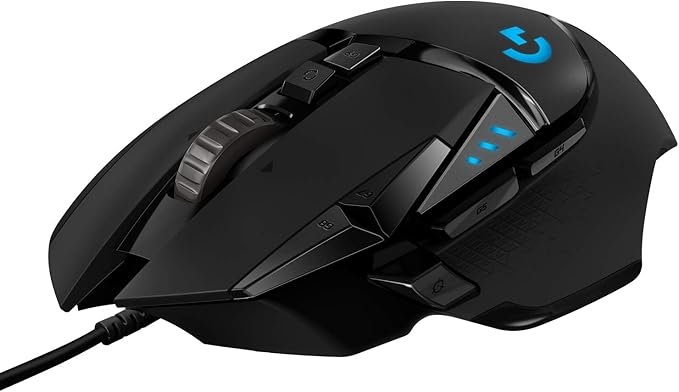 G502 HERO Souris Gamer Filaire Haute Performance, Capteur Gaming HERO 25K, 25 600 PPP, RVB, Poids Ajustable, 11 Boutons Programmables, Mémoire Intégrée, PC/Mac - Noir