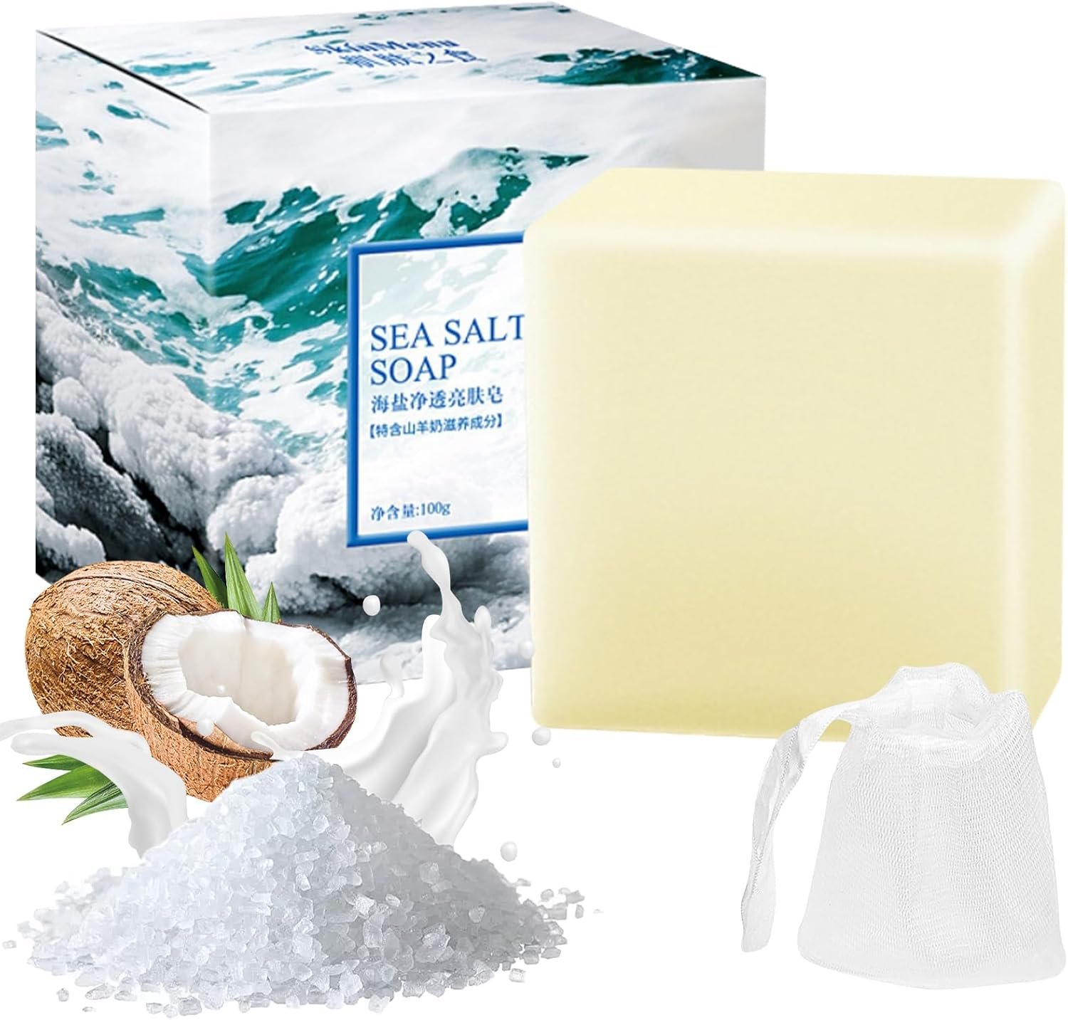 Savon Anti-acariens Savon pour le Visage Riche en sel de mer