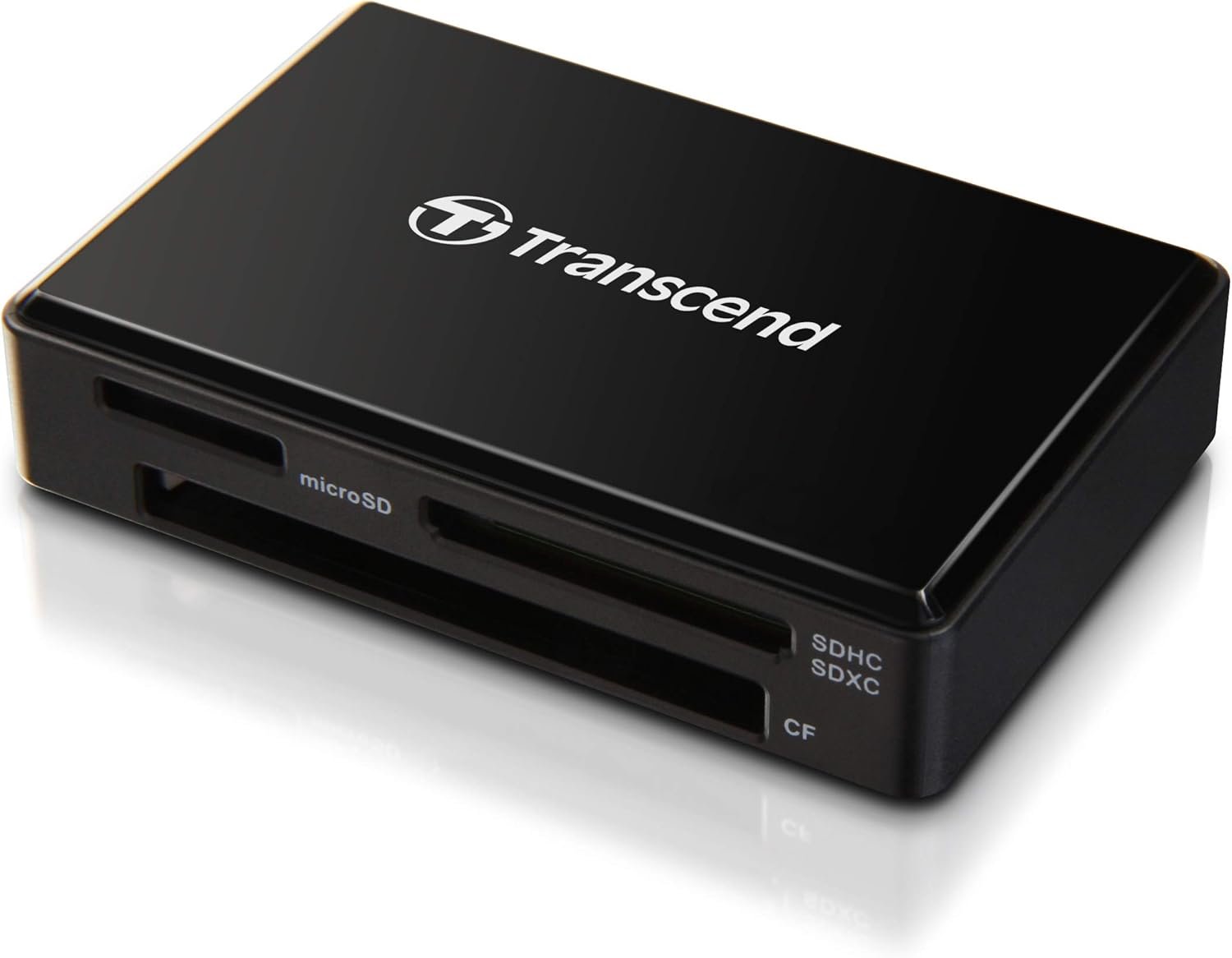 Lecteur de Cartes Multifonction avec emplacements SD, microSD et CompactFlash USB 3.1 Gen 1, Noir - TS-RDF8K2
