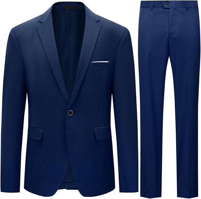 Costume Homme Mariage Blazer Affaire Cérémonie Slim fit Veste et Pantalon Deux pièce