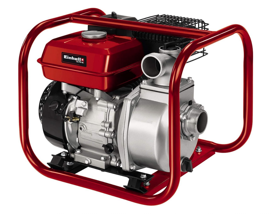 Einhell Pompe d’Evacuation Thermique GC-PW 46 (4.6 kW, Moteur 4 Temps, Maximum de 23 000 Litres par Heure, Réservoir de 3.6 Litres