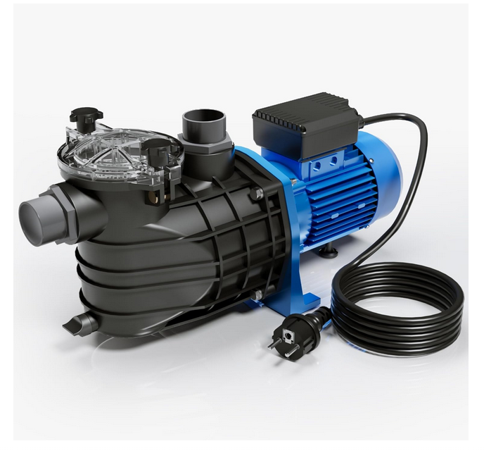 Wiltec Pompe Piscine 1500 W – Débit 22500 l/h – Hauteur Refoulement 17 m