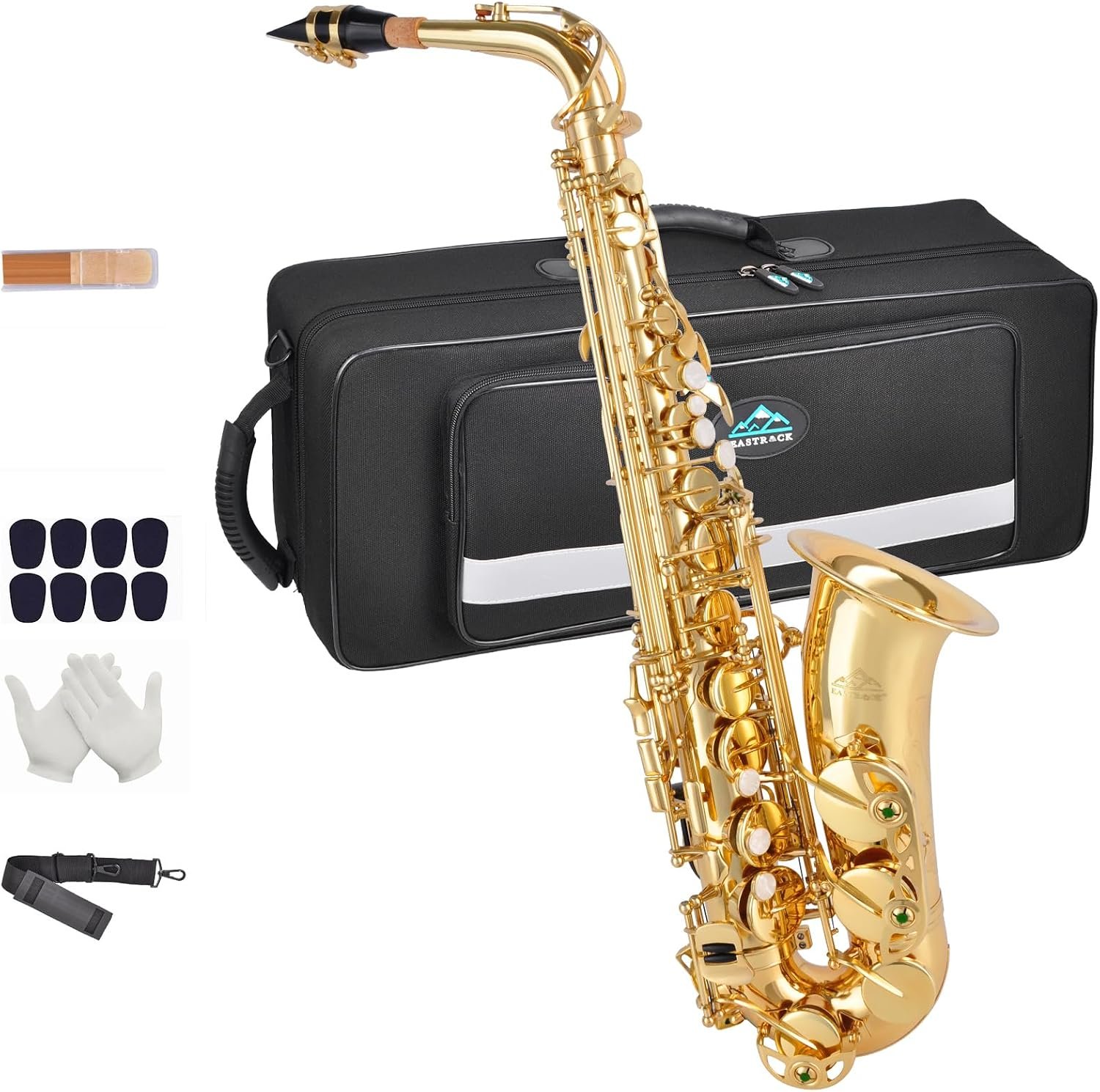 Saxophones Alto E Plat en Laiton Laqué Doré, Or