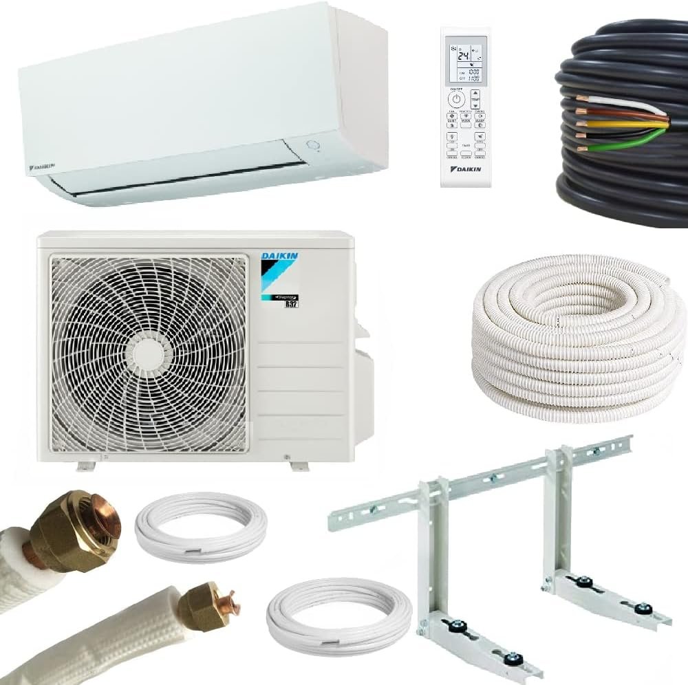kit d’installation 5 mètres – 12000 btu – 3.5 kw sensira FTXC35 RXC35, A++, climatiseur reversible mural split fixe