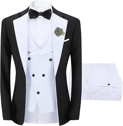 Hommes 3 Pièces Costume Un Bouton Slim