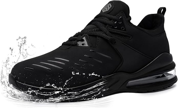 LARNMERN PLUS Chaussures de Sécurité Imperméable Antidérapant SRC Basket de Sécurité Homme Femme Légère Mi-Mollet Chaussures de Travail Confortable Facile à Laver Amortissement