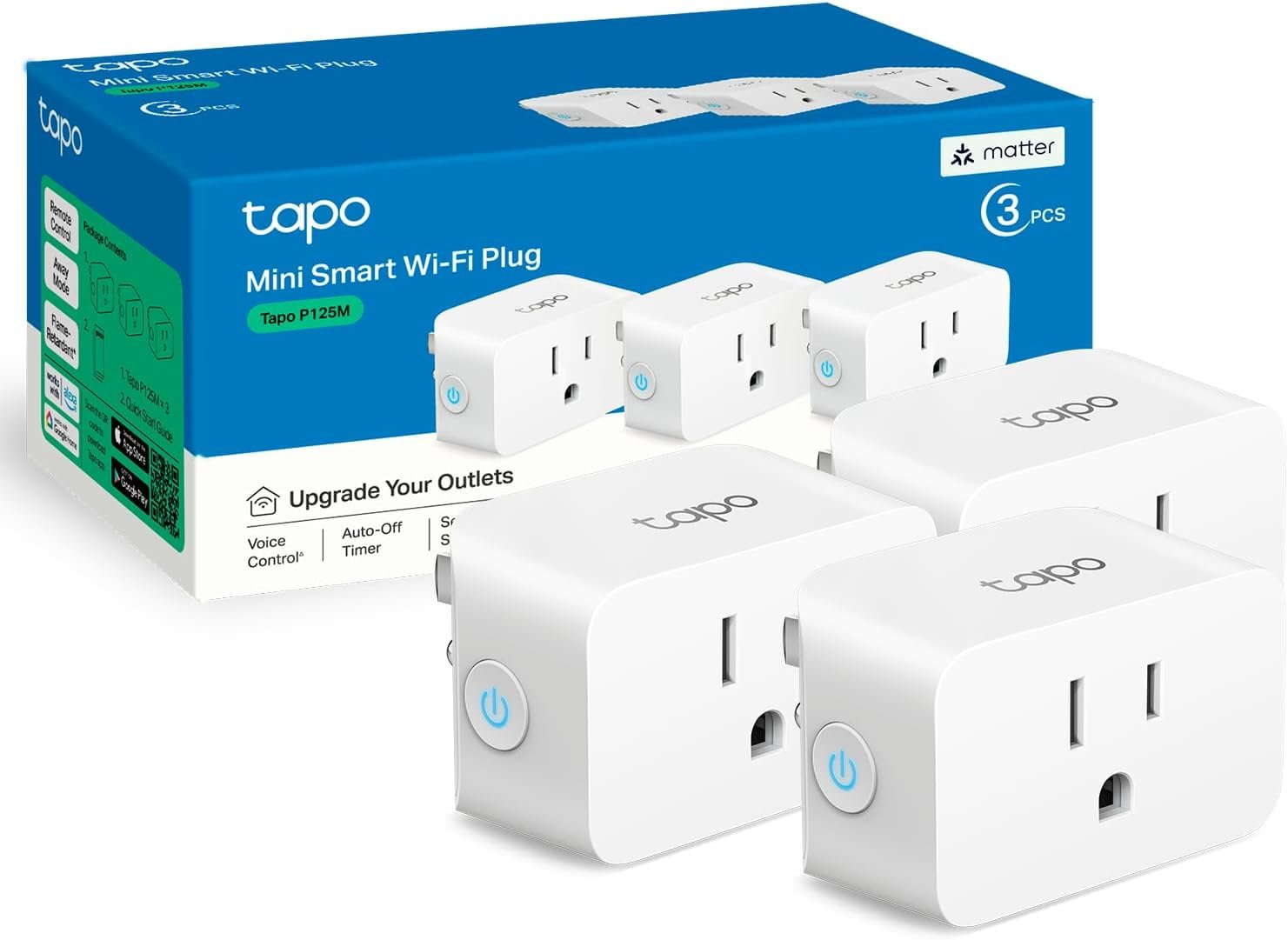 Smart Plug Mini, Conception compacte, 15A/1800W Max, Configuration super facile, Fonctionne avec Apple Home, Alexa & Google Home