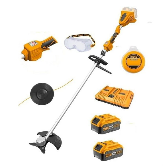 Ingco Cstli200285 Débroussailleuse B0C78JZF54 à batterie 40V Double Batterie 4Ah